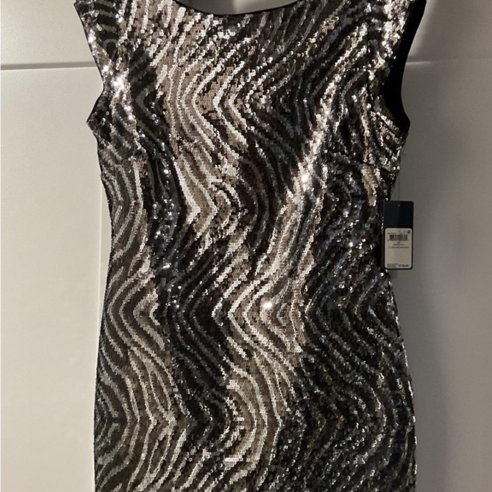 NWT Guess Sequin Zigzag Dress